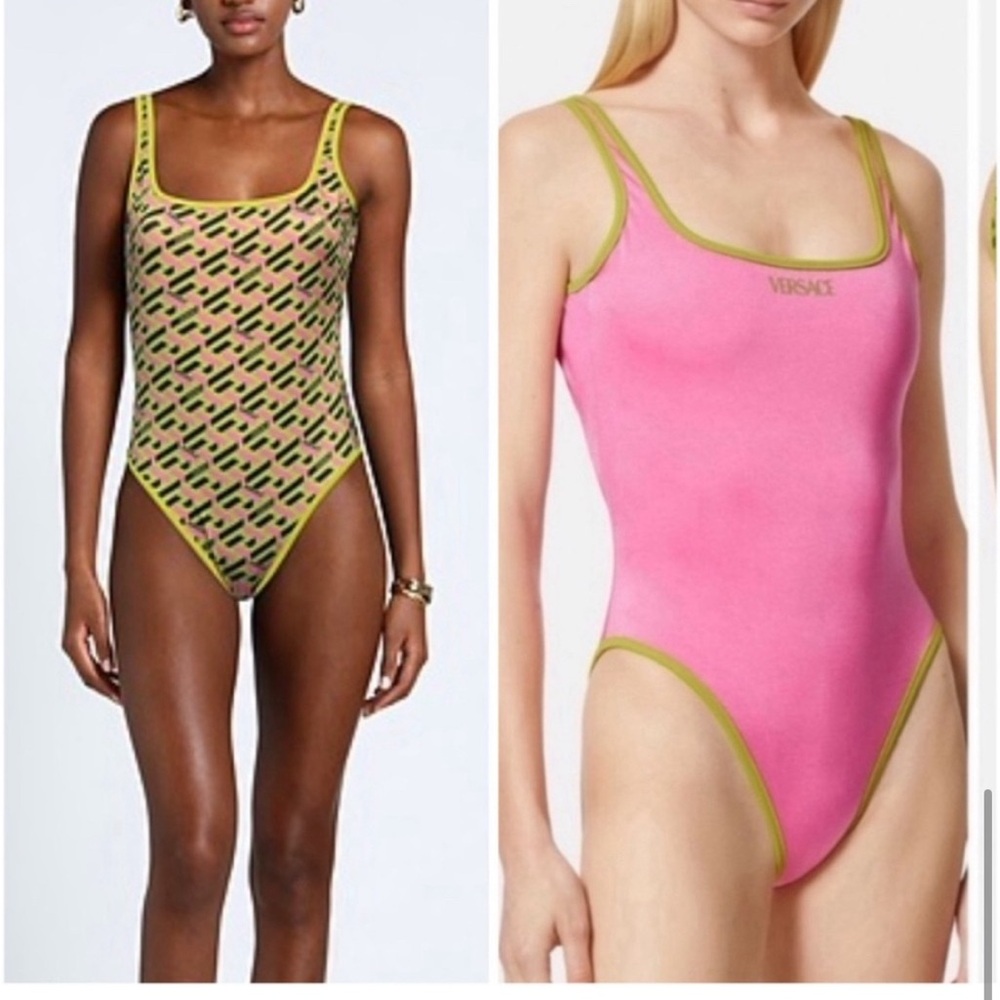 Versace Logo Reversible One Piece Swimsuit